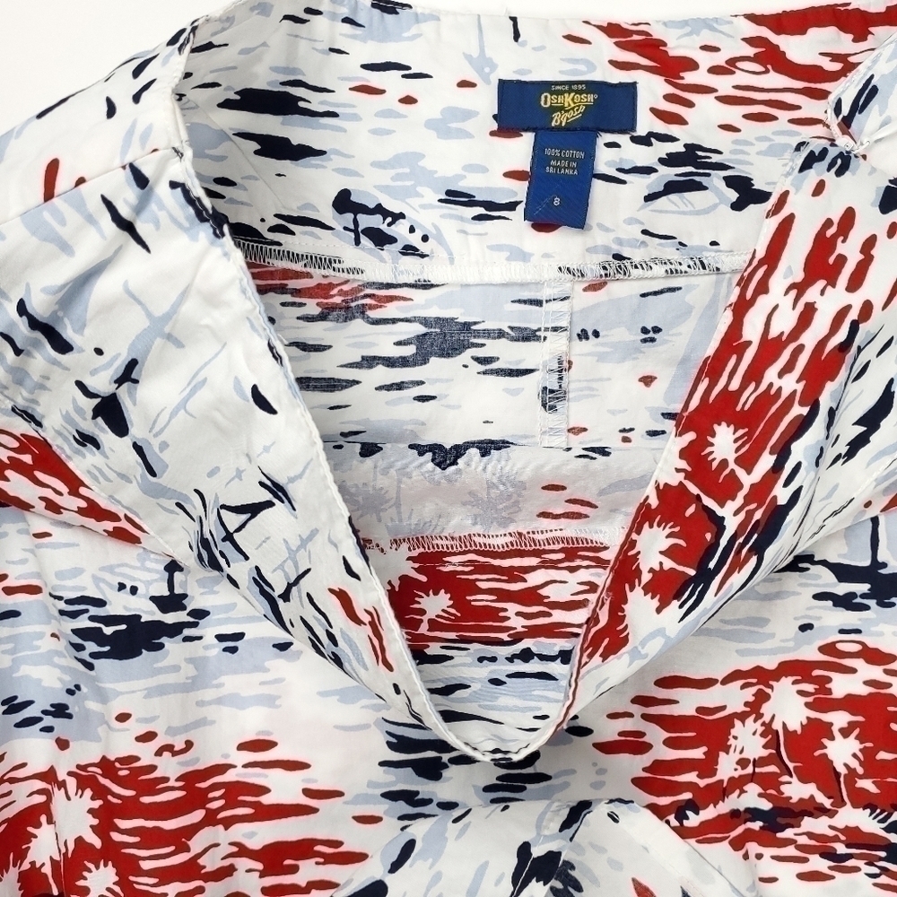 Oshkosh B'gosh Red White Blue Cotton Skirt Size 8 - Picture 4 of 10